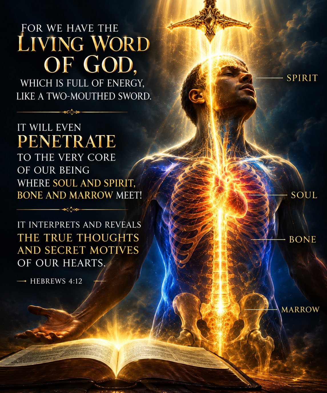 Hebrews 4:12 — For we have the Living Word of God